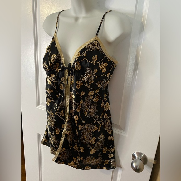 NEW Victoria’s Secret La SENZA 2-pc Lingerie Top and Panty Black and Gold M / S - Picture 3 of 11